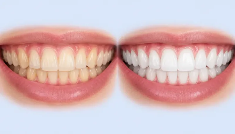 Blanqueamiento dental antes y después en Bormujos